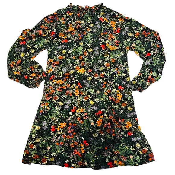 H&M | Black Floral Pattern Midi Dress | US Size 4 - Picture 6 of 10